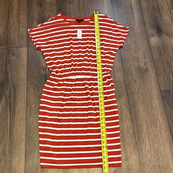 NWT Banana republic t shirt dress orange and white size medium - Picture 2 of 7